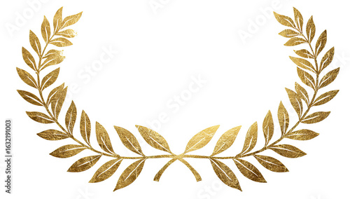 Gold laurel wreath graphic