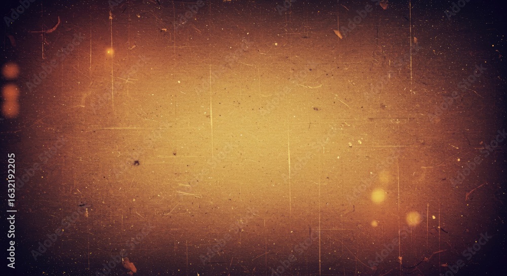 Obraz premium Vintage film overlay background featuring scratches, dust particles, and subtle light leak effects. 