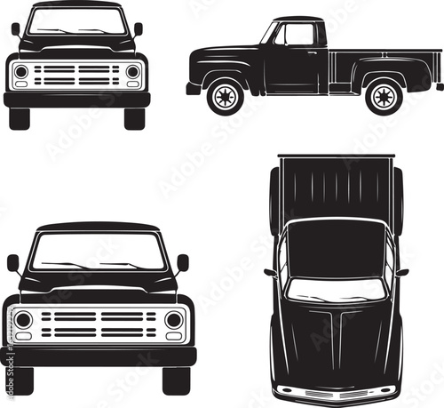 set of retro cars