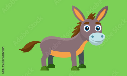 Download Cartoon Donkey Vector Art Illustration Eps File For Design.