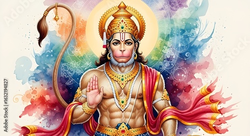 Hanuman Guardian of Devotion Fine Art Portrait