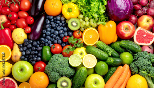 Verschiedenes Obst und Gemüse, Hintergrund