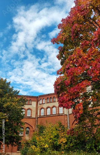 old wall,fortress in autumn