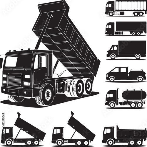 set of transport icons