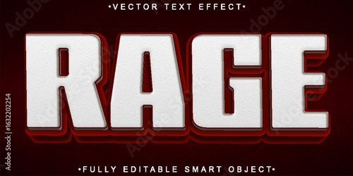  Intense Rage Fury Anger Wrath Style Vector Fully Editable Smart Object Text Effect