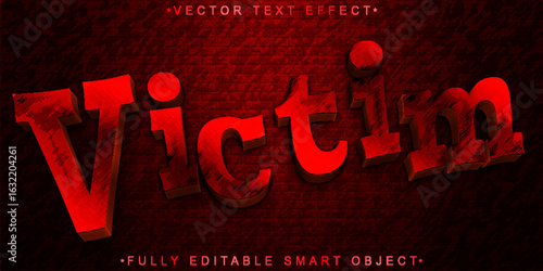  Victim Trauma Recovery Support Protection Style Vector Fully Editable Smart Object Text Effect