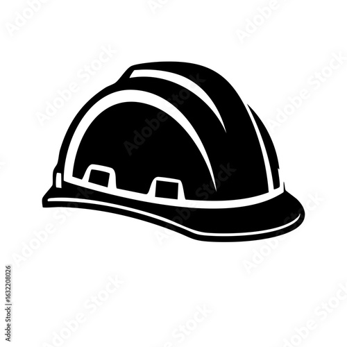 Construction worker safety helmet silhouette.
