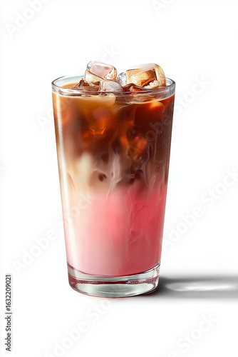 Milkshake ice cream dessert in a glass – Ai generative
