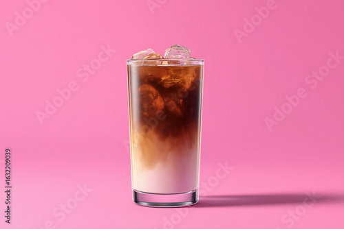 Milkshake ice cream dessert in a glass – Ai generative