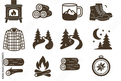 Enjoying a cozy evening by the campfire after a day of hiking in the great outdoors surrounded by nature