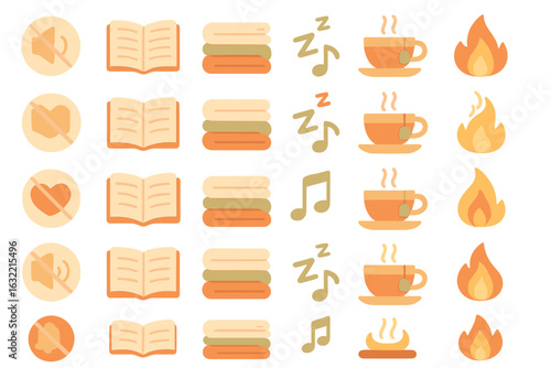 Cozy reading experience with relaxing elements and warm beverages