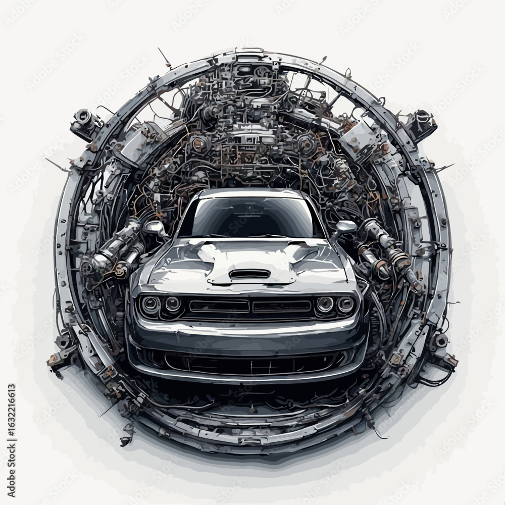 Obraz premium Car Workshop Logo Very Cool