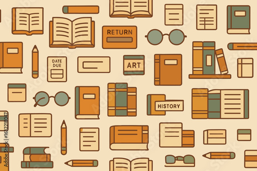 Colorful collection of books and stationery arranged on a light background showcasing learning and education