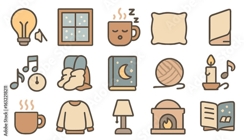 Cozy indoor elements create a warm atmosphere for relaxation during a chilly evening at home