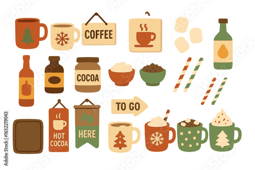 Warm drinks and festive decorations create a cozy atmosphere for winter gatherings and celebrations