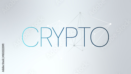 Crypto currency. Blockchain technology. Virtual money for business, finance, digital global trade, payment, exchange. Vector triangle pattern. Blue gray gradient background