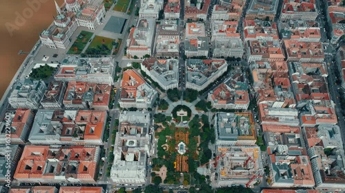 Wallpaper Mural Establishing Aerial view of Budapest Cityscape - Hungary Capital Skyline at daytime Torontodigital.ca