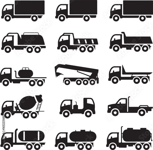 set of transport icons