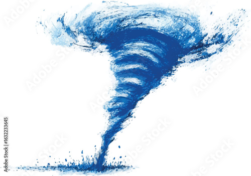 blue and White Tornado	
