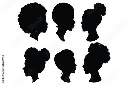 Curvy Woman Silhouette Clipart Bundle