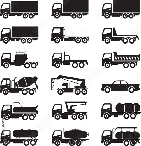 cars icons set