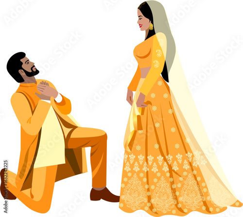 indian couple having fun