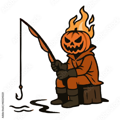 Halloween themed jack o lantern vector illustration 