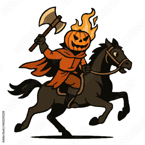 Halloween themed jack o lantern vector illustration 