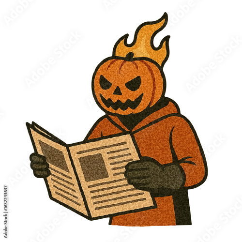 Halloween themed jack o lantern vector illustration 