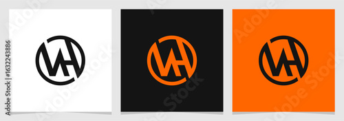 WH or HW Initial Brand Monogram Logo Vector Element , Letter Logo for Brand Company or Identity