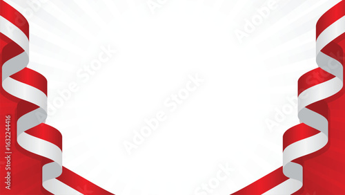 Indonesia vector flag background template  Indonesian independence day  17 august with free space for text Free Vector