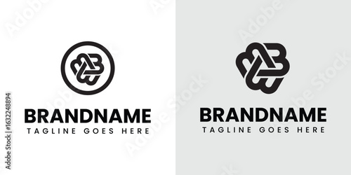 Letters BBB EEE MMM WWW Monogram Logo, suitable for any brand