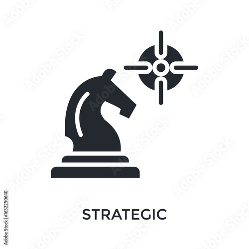 Strategic Icon Glyph Style. Vector Illustration For Graphic Design