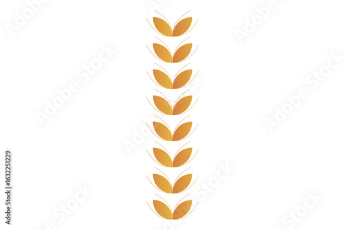 wheat icon, agriculture rice icon, ears of wheat vector illustration.