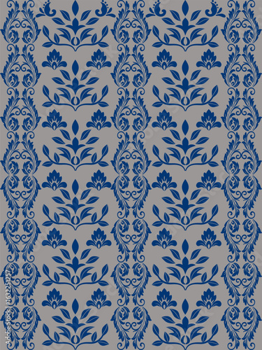 Classic Damask Seamless
Pattern - Vector Illustration for Elegant Textile
Design,Damask,Jacquard loom, Brocade, Satin weave,ethnic, geometric, textile, fabric, motif, retro, 