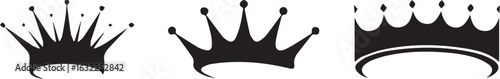 crown icon set. simple crown icons for app, website, design element.
