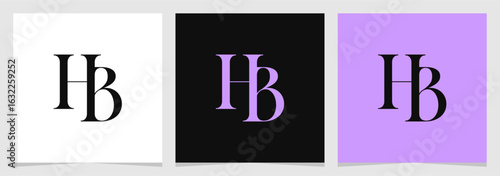 HB Initial Monogram Logo Vector , Letter Logo for Brand Company