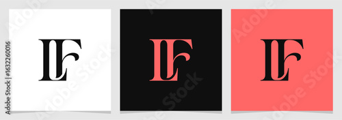 LF Initial Monogram Logo Vector , Letter Logo for Brand Company