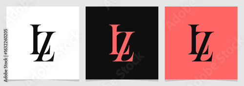 LZ Initial Monogram Logo Vector , Letter Logo for Brand Company
