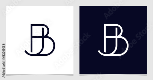 BJ Initial Logo Monogram Vector Illustration , Letter Logo Element for Brand Company or Identity , Initial Letter Graphic Designs