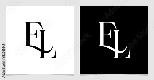 EL Initial Logo Monogram Vector Illustration , Letter Logo Element for Brand Company or Identity , Initial Letter Graphic Designs