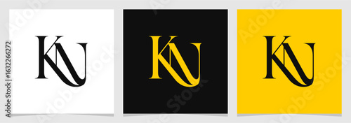 KN Initial Logo Abstract Vector Illustration , Letter Logo Element for Brand Company or Identity , Initial Letter Graphic Designs