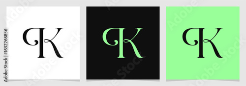 PK Initial Logo Abstract Vector Illustration , Letter Logo Element for Brand Company or Identity , Initial Letter Graphic Designs