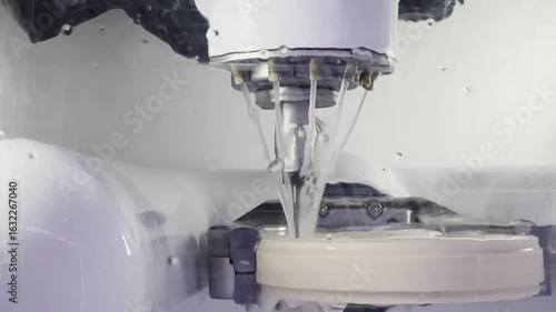 A Machine That Performs Drilling and Cutting for Prosthetic Tooth Molds in a Dental Laboratory