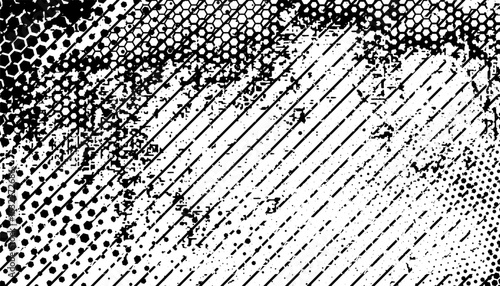 Black and white abstract and grunge pattern for sporty background. Easily resized and recoloured at your discretion 