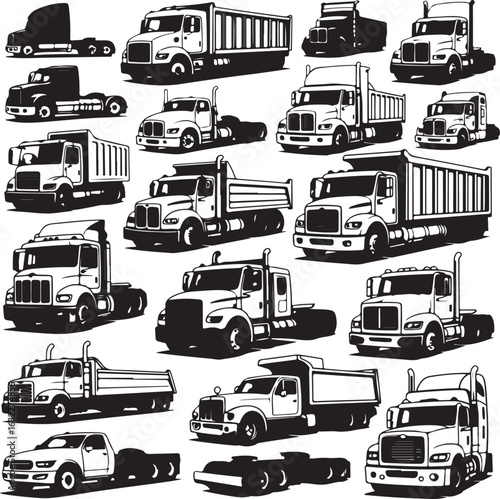 set of transport icons