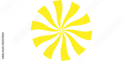 Abstract optical illusion twisted background vector design. Geometric abstract blue cartoon. Illustration of curved zigzag lines on a white background.  Swirling radial pattern. 