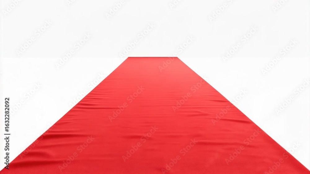Obraz premium Red carpet extends into white space