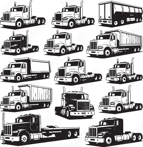 set of transport icons