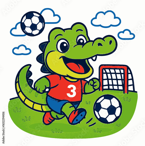 alligator play ball